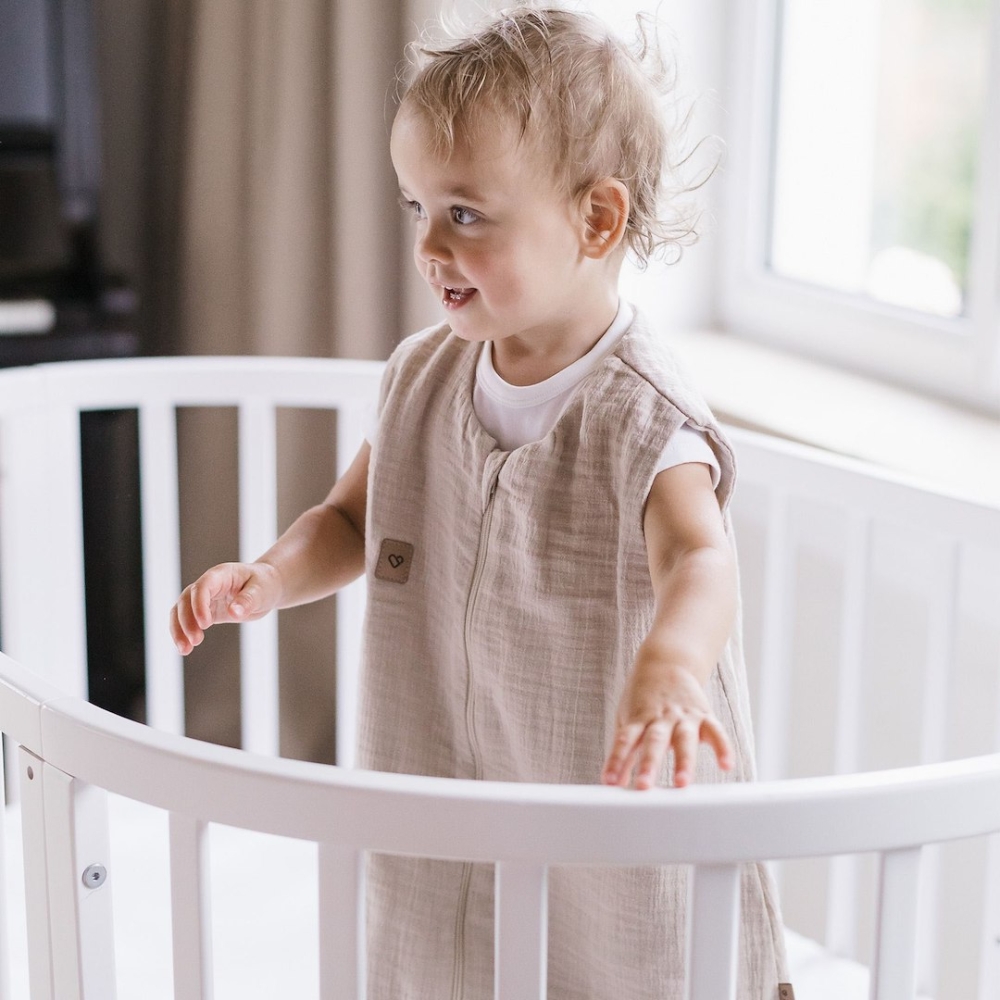 Miegmaišis su kojomis iš muslino, 2,5 TOG, „Malaga“, 1–2 m., smėlio spalvos